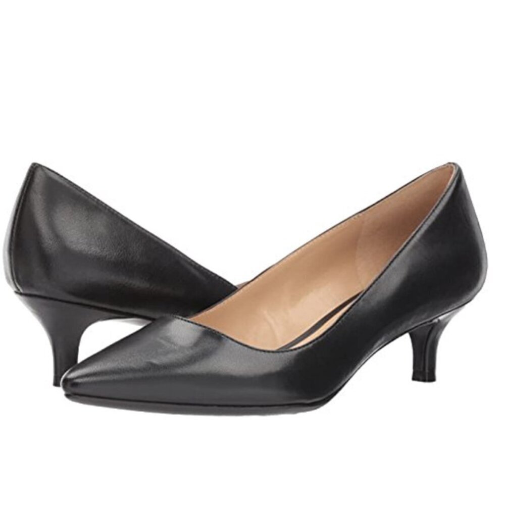 Naturalizer Black Leather Pointed Toe Pippa Pumps Size 6.5 - Picture 2 of 12